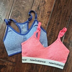 New Balance Blue and Pink Sports Bras